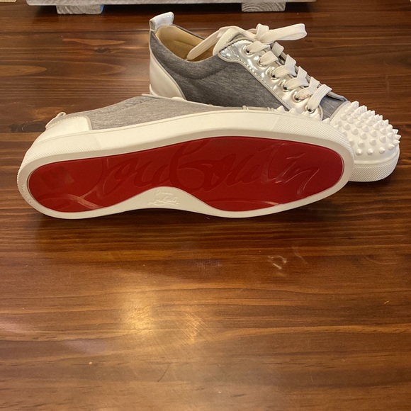 Christian Louboutin Grey Mens Red Bottom Shoes - Picture 2 of 3